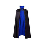 Halloween Two Tone Cape Mid Length Vampire Cloak With Stand Collar Tie Closure For Costume Party Stage Performance Unisex Adult