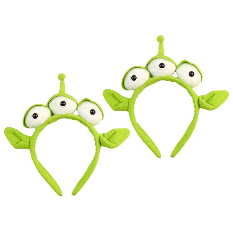 1/2PCS Three-Eyed Alien Headband Halloween Monster Plush Cute Headwear Hat Accessories For Theme Party Girls And Kids