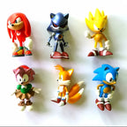 6Pcs/Set 6-7cm Sonic Figures Toy Pvc Toy Shadow Tails Characters Figure Toys For Children Animals Toys Set Free Shipping
