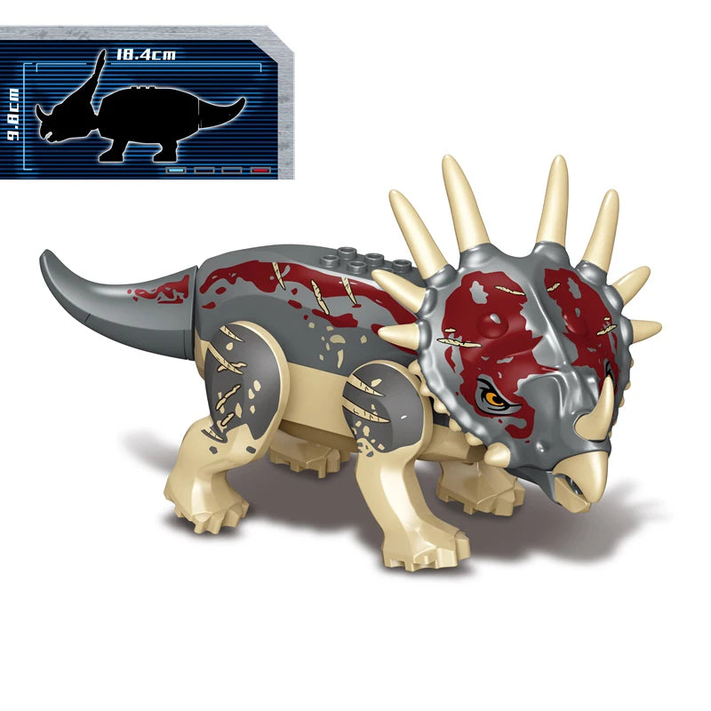 Brutal Raptor Building Jurassic Blocks World 2 MINI Dinosaur Figures Bricks Dino Toys For Children Dinosaurios Christmas