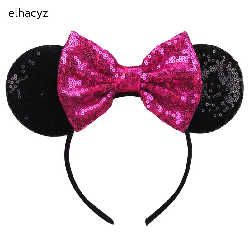 2026 Chic Embroidery Sequin Ears Headband Classical DOT Bow Hairband For Girls Women Party Head Wear Kids DIY Hair Accessories
