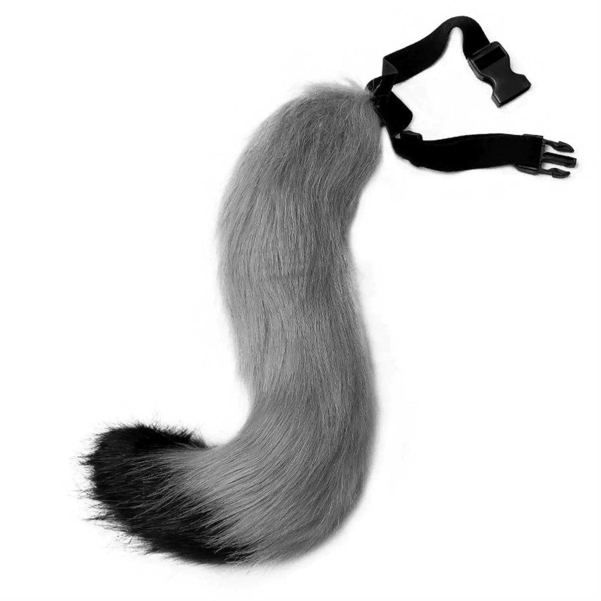 Faux Fur Fox Tail Cat Wolf Cosplay Costume Set with Plush Mask Fluffy Paw Gloves for Halloween And Christmas Party Accessories