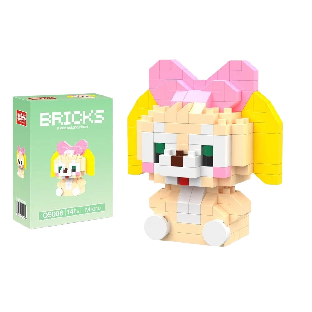 Disney Stitch Building Blocks Anime Kawaii Cartoon mini Action Children's Figures Blocks Bricks Assemble DIY Toys Gift for Kids