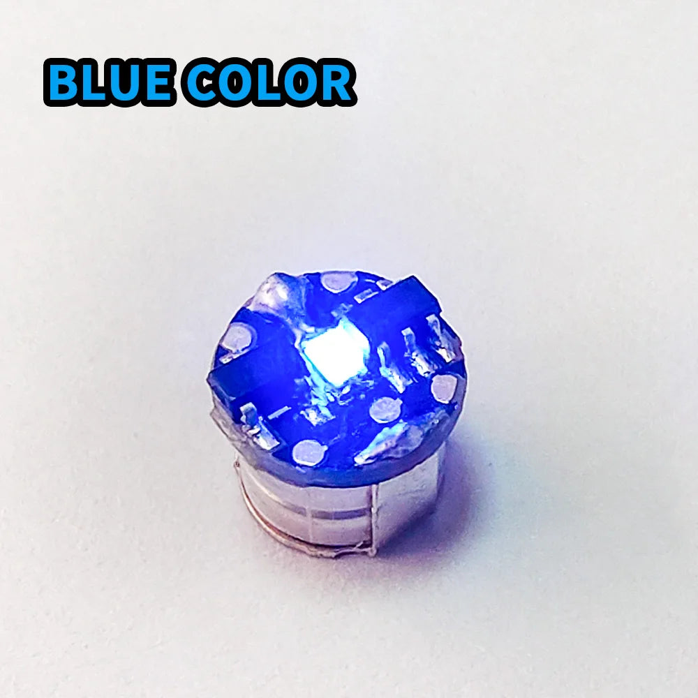 10pcs Super Mini Magnetic Led Lamp Toys 7.8mm *7.1mm DIY Model Making General Model Plus Light with Batteries and 1pc Magnet