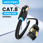 Vention Cat8 Ethernet Cable SFTP 40Gbps 2000MHz Cat 8 RJ45 Network Lan Patch Cord for Router Modem Internet RJ 45 Ethernet Cable