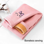 Girl Winter Leggings Fleece-lined Thermal Tights Outdoor Wear Multi-Color Autumn Winter Cute Kids Bottoms Thickened Warm Pants