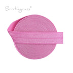 BRISTLEGRASS 2 5 10 Yard 5/8" 15mm Solid FOE Shiny Fold Over Elastic Spandex Satin Band Hair Tie Headband Dress Sewing Lace Trim