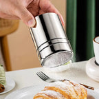 Duster With Cover Cocoa Powder Coffee Stainless Steel Duster Fine Mesh Bucket Seasoning Bottle Home Kitchen