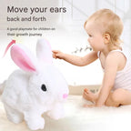 Electric Bunny Doll Plush Simulation Cute Rabbit Interactive Toys Walking Dolls Children's Accompany Birthday Gift