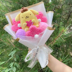 Cartoon My Melody Kuromi Cinnamoroll Kt Cat Plush Doll Creative Flower Bouquet Valentine Christmas Graduation Birthday Gift
