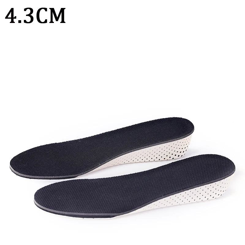 1Pair Height Increase Insoles Unisex Shoes Insole Height Lift Adjustable Cut Shoe Heel Insert Taller Support Absorbant Foot Pads