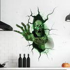 3D Floor Wall Stickers Scary Ghost Halloween Removable Interior Decoration Scary Atmosphere Bar Party Spooky Decoration Props