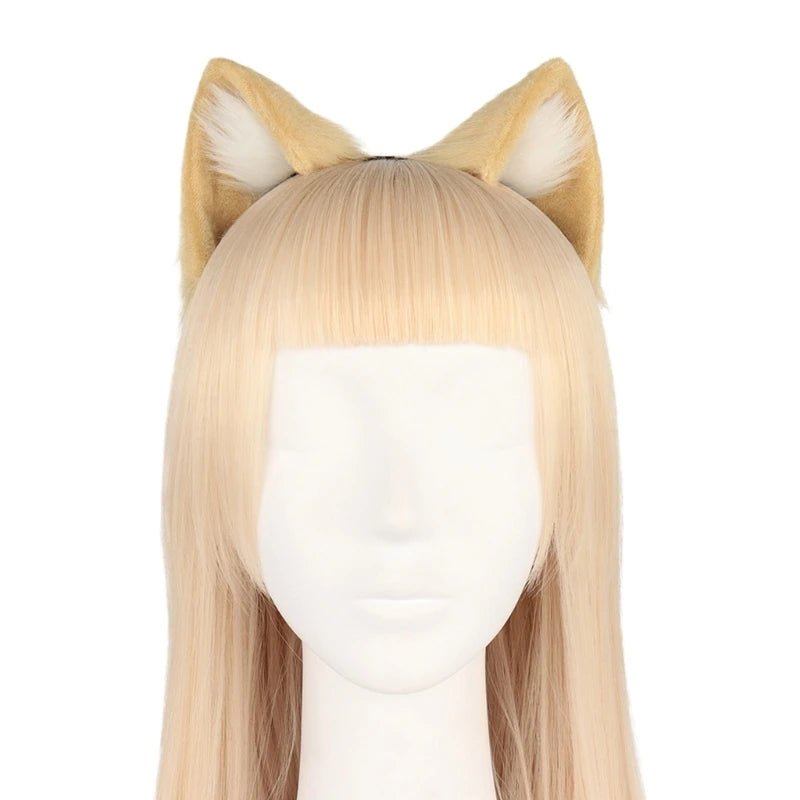 Unisex Cute Cartoon Dog for Cat Ears Shape Headband Multi Color Hair Hoop Makeup Live Broadcast Christmas Party Headpiec