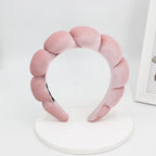Sponge Spa Headband Velvet Washing Face Wide Padded Headband Skin Care Makeup Removal Shower for Women Girls Hair Accessories