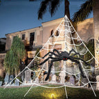 30/90/150cm Halloween Black Scary Giant Spider Huge Spider Web Halloween Decor Home Bar Haunted House Prop Holiday Outdoor Decor