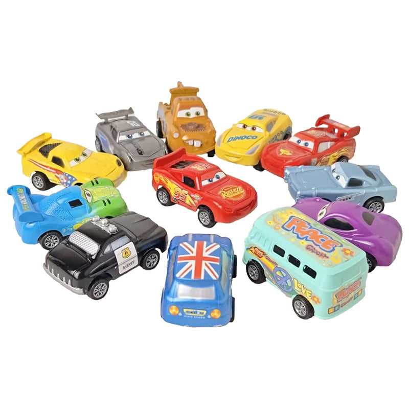 New Disney Pixar Cars 3 Rebound Cars 12 Piece Series Lightning McQueen Jackson Storm Plastic Car Model Toy Boutique Gift Box  ﻿@