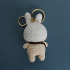Cute Rabbit Doll Crochet Keyrings Handmaking Knitting Rabbit Keychains Cartoon Carrot Rabbit Keyrings Pendant Custom Accessories