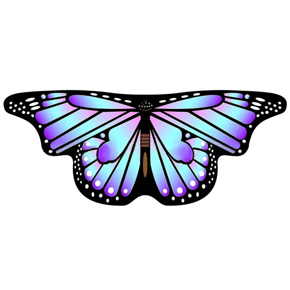 Kids Butterfly Wings Cape Girls Fairy Shawl Pixie Cloak Fancy Colorful Dress Costume Gift  Party & Holiday DIY Decorations