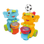 Baby Crawling Toy: Electronic Walking Elephant Drummer with Floating Ball, LED Lights, Music & Sounds | Interactive Sensory Toy