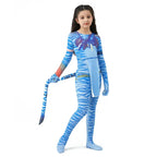 Boy Girls Halloween Cosplay Avatar Costume Kids The Way of Water Neytiri Alien Cosplay Hero One Piece Tight Fitting Clothing