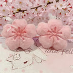 Cherry Blossom Plush Doll Pendant 2026 Pink Flower Keyring Kawaii Car Hanging Decoration for Girls Backpack Ornament