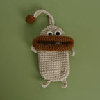 Funny Crochet Keychains Knitting Cute Sausage Mouth Doll Key Holder Knitted Storage Bag Keyrings For Car Keys Wholesale Custom