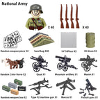 40/set World War II military building blocks National army soldier Character weapon assembly building block Children's toy gifts