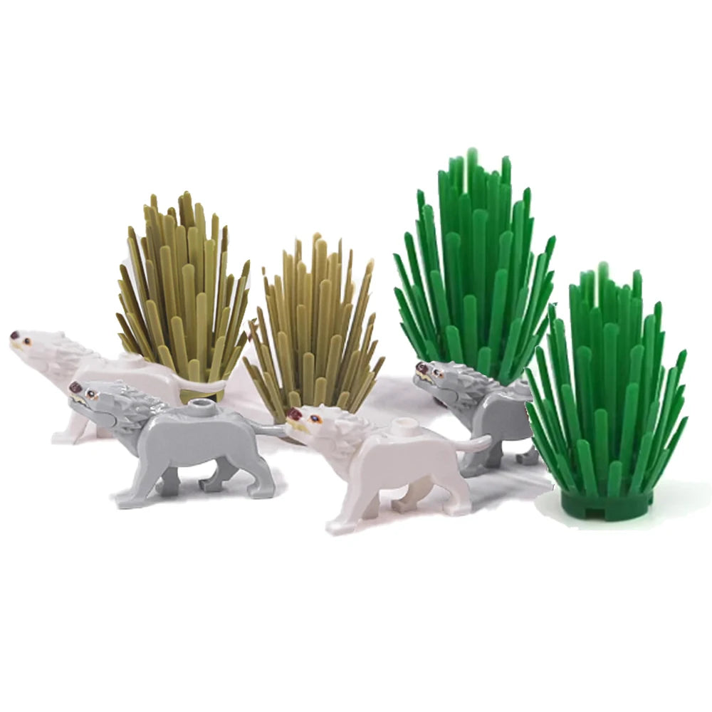 MOC Animal Scene Building Blocks Zoo Ducks Cat Dog Penguin Eagle Dove Wolf Bear Deer Shark Snake Mice Sheep DIY Toys Bricks K055