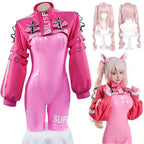 Women’s Nikki Alice Cosplay Costume Bodysuit with Ear Gloves Wig Cosplay Latex Cat suit Jumpsuit Jacket Suit