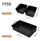 Hot Rectangle Air Fryer Silicone Liners for Ninja DZ071/AF500UK Air Fryer Basket Replacement Dishwasher Safe Air Fryer Liners