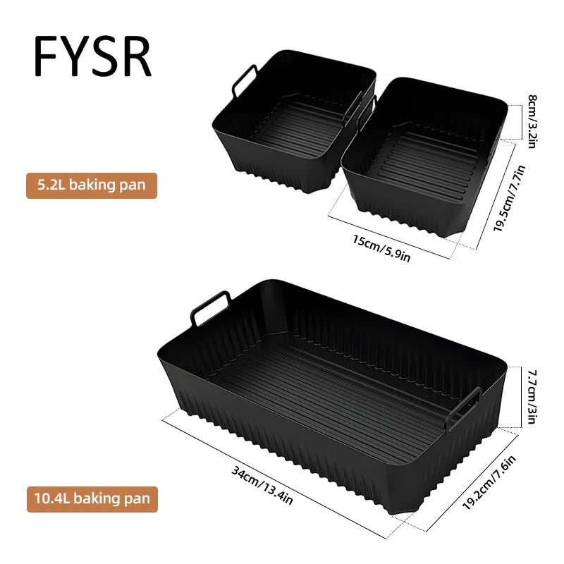 Hot Rectangle Air Fryer Silicone Liners for Ninja DZ071/AF500UK Air Fryer Basket Replacement Dishwasher Safe Air Fryer Liners