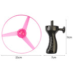 Luminous Flying Disc Propeller Toys LED Lighting Pull String Flying UFO Toy Spinning Top Outdoor Game Sports Toy Gift