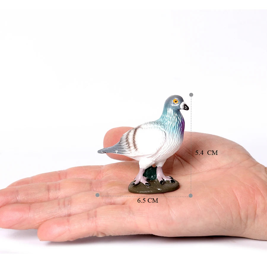 Simulation Bird Animal Kingfisher Robin Magpie Pigeon Hummingbird Model Action Figure Garden Decoration Miniature Figurines Toys