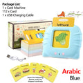 Early Education Flash Card Learning Toys Talking Flashcards for Kids Preschool English Electronic Audio Book Machine Gift