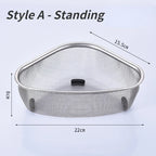 Kitchen Tools Stainless Steel Sink Drain Basket Triangle Food Filter Organizer Shelf Rack Drainier Household Accessories