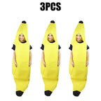 Halloween Adult Funny Cosplay Fruit Vegetable Costume Banana Carnival Dress Up Outfit Couple Party Purim Fancy Dress Stage Show
