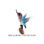 Simulation Bird Animal Kingfisher Robin Magpie Pigeon Hummingbird Model Action Figure Garden Decoration Miniature Figurines Toys