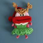 Funny Crochet Keychains Knitting Cute Sausage Mouth Doll Key Holder Knitted Storage Bag Keyrings For Car Keys Wholesale Custom