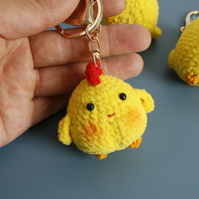 Cartoon Animal Doll Series Handmake Crochet Keychain Cute Sheep Doll Keyrings Crochet Puppy Keychains Gifts Custom Accessories