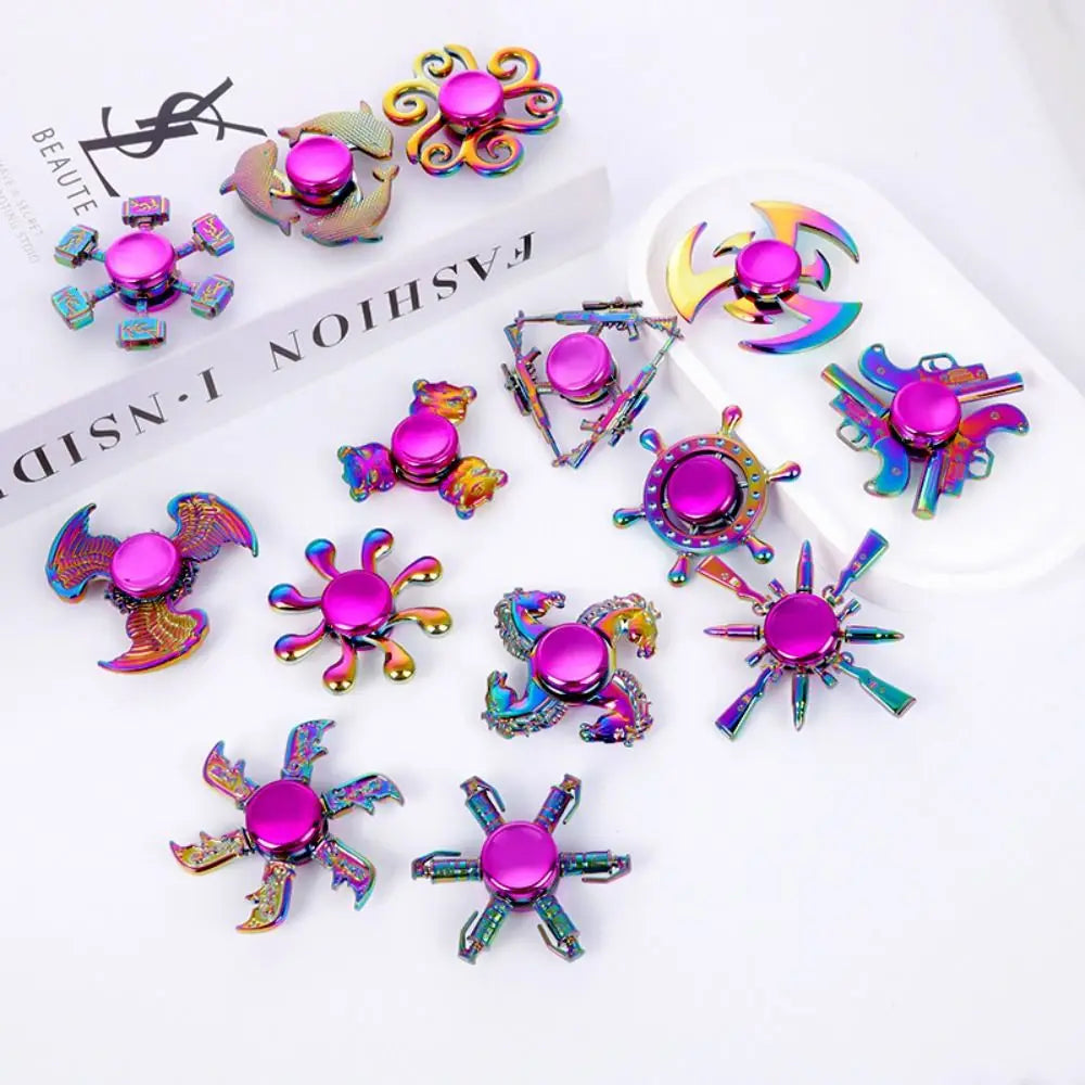 Dragon Wings Hand Spinner Alloy Low Noise Metal Rainbow Finger Spinner Anti-Anxiety High Speed Fingertip Gyro Birthday Gift
