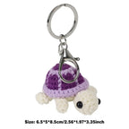 New Cute Turtle Keychain Handmade Mini Knit Turtle Pendant Crochet Bag Charm Backpack Hanging Creative Plush Toy Kids Gifts