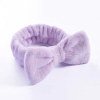Women Solid Bow Headbands Coral Fleece Makeup Spa Wash Face Turban Head Wrap Girls Hair Towel Accessories Head Band Hairbands