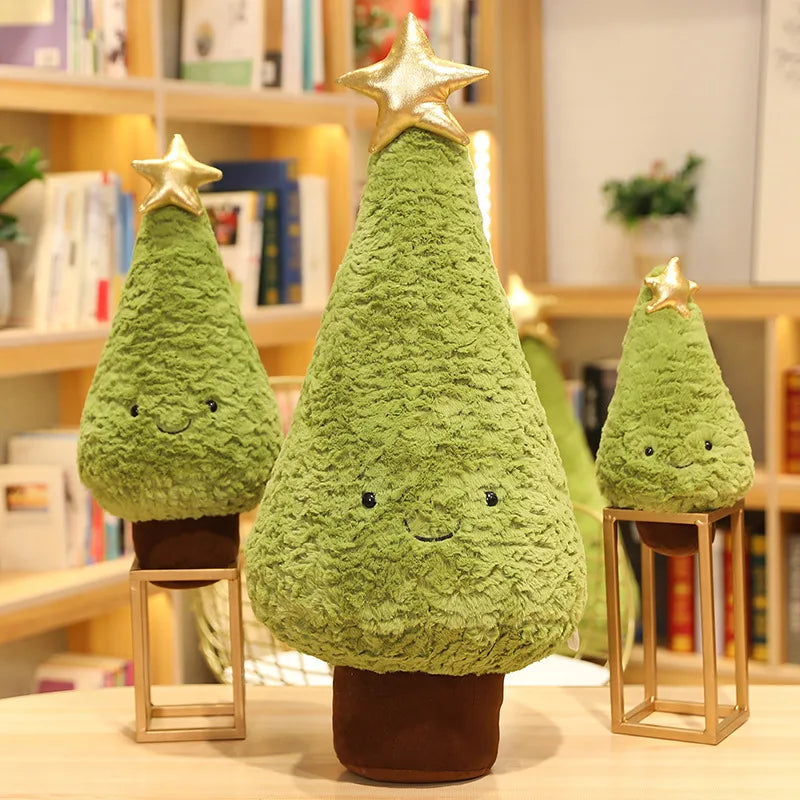 1Pc 29-90CM Simulation Christmas Tree Plush Toys Cute Evergreen Plush Pillow Dolls Wishing Trees Stuffed for Christmas Dress Up