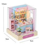 Kitten Mini Doll House 3D Puzzle Assembly Model Building Kit Creative Room Bedroom Decoration With Furniture Wooden Crafts Gifts