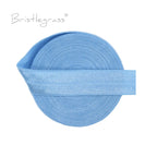 BRISTLEGRASS 2 5 10 Yard 5/8" 15mm Solid FOE Shiny Fold Over Elastic Spandex Satin Band Hair Tie Headband Dress Sewing Lace Trim