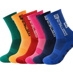 6Pairs/Lot FS Football Socks New Style Round Silicone Suction Cup Grip Anti Slip Soccer Socks Sports Men Baseball Rugby Socks