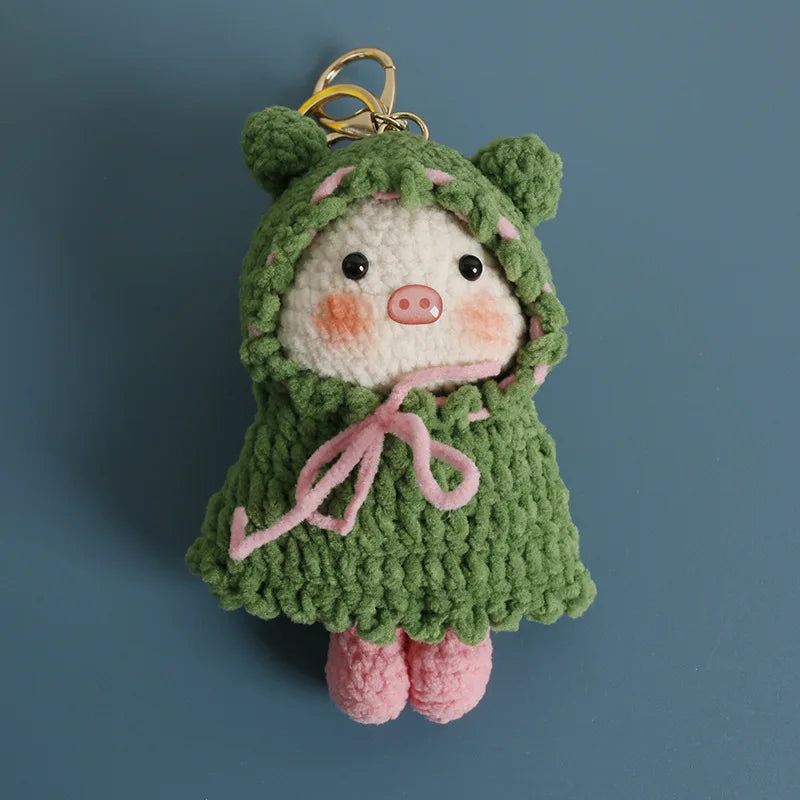 Cartoon Animal Doll Series Handmake Crochet Keychain Cute Sheep Doll Keyrings Crochet Puppy Keychains Gifts Custom Accessories