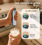 Kitchen Powerful Stirrer Milk Frother Handheld Foam Maker for Lattes Whisk Drink Mixer Coffee Electric Rechargable Egg Beater