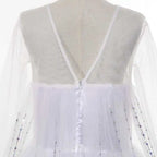 Disney Kid Girls Cosplay Frozen Elsa Mesh Costumes Snow Queen Elsa Princess Long Dress Halloween Party Carnival Clothes Vestido