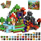100-300pcs Magnetic Tiles Building Blocks Set,My World Figures Bricks, STEM Educational Toys for Kids Ages 3-10,Boys Girls Gifts
